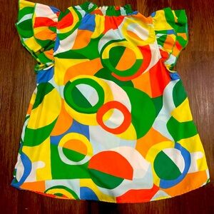 Ces Femme Polka Dot Sleevless Top Sz M
